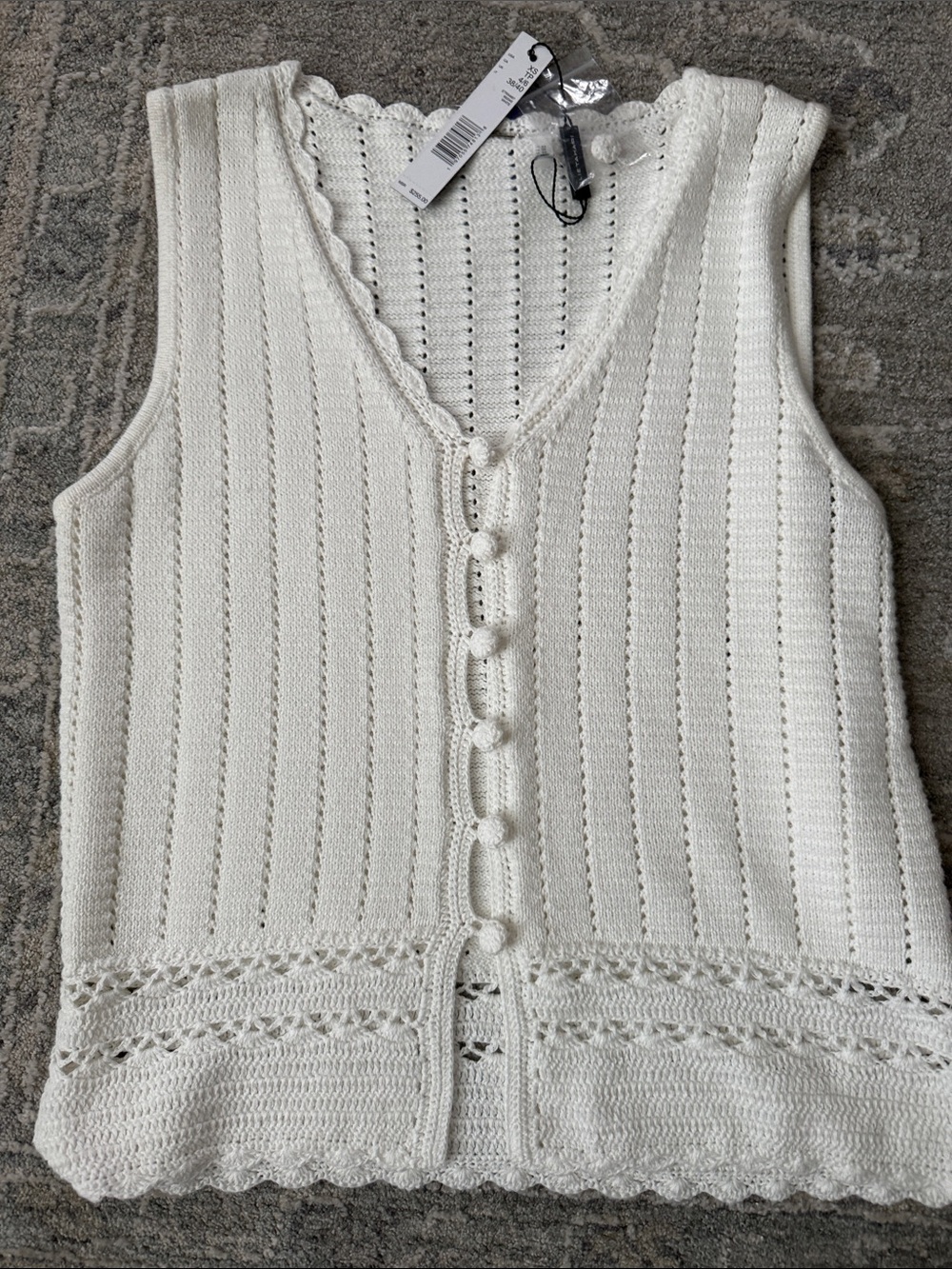 NWT Elie Tahari Knit Button-Front Women's Sweater Vest
